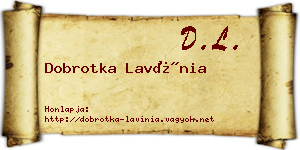 Dobrotka Lavínia névjegykártya
